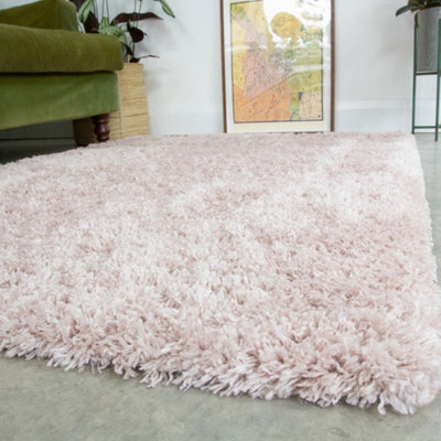 Pink Thick Soft Shaggy Area Rug 120x170cm