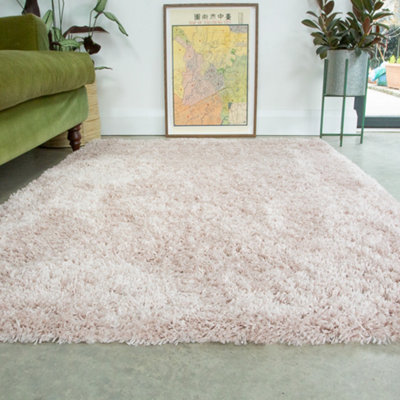 Pink Thick Soft Shaggy Area Rug 200x290cm