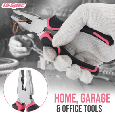 Pink Tool Kit 42 Pcs with Hammer, Screwdriver, Plier DIY Hi-Spec