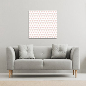 Pink Triangles (Canvas Print) / 114 x 114 x 4cm