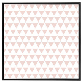 Pink triangles (Picutre Frame) / 16x16" / Oak