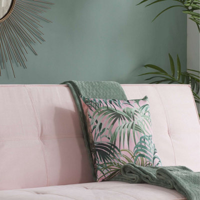 Pink Velvet Sofa Bed Birlea Aurora 3 Seater Settee Emerald Fabric Retro