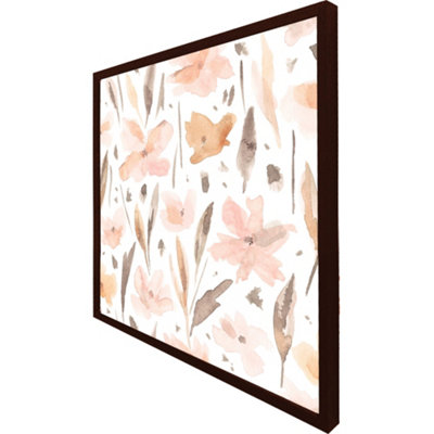 Pink watercolour (Picutre Frame) / 20x20" / Brown