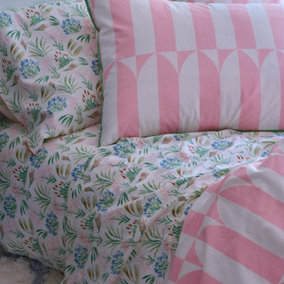Pink Waverly Tile Duvet Cover Set