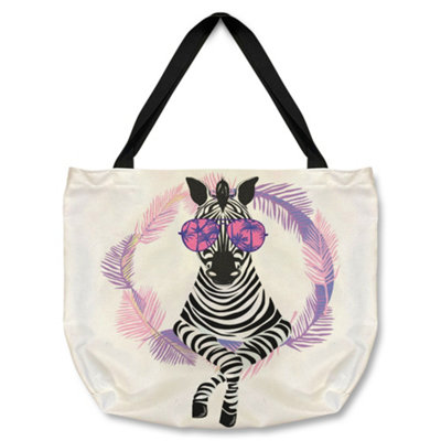 Pink Zebra Tote bat Designer Style