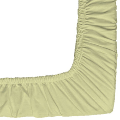 PINTUCK DUVET COVER set + Matching Pillowcases with Bedsheet - 3in1 Hotel Style Bedding Set - Lemon Green