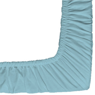 PINTUCK DUVET COVER set + Matching Pillowcases with Bedsheet - 3in1 Hotel Style Bedding Set - Ocean Blue
