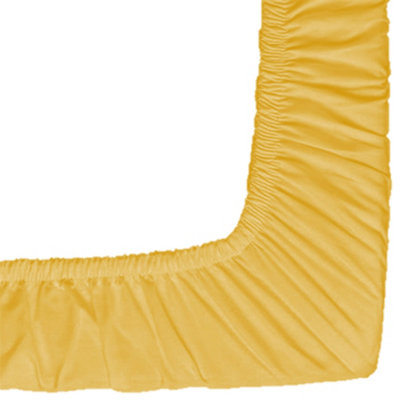 PINTUCK DUVET COVER set + Matching Pillowcases with Bedsheet - 3in1 Hotel Style Bedding Set - Ochre Yellow