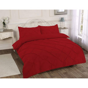 Pintuck Pinch Pleated Alexandra Duvet Cover Set Easy Care Polycotton Bedding Set BRAND