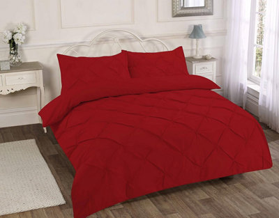 Pintuck Pinch Pleated Alexandra Duvet Cover Set Easy Care Polycotton Bedding Set BRAND