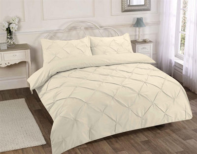 Pintuck Pleated Duvet Cover Set Bedding