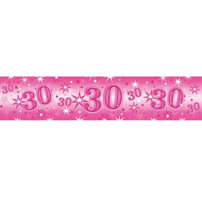 Pioneer Europe- Banner per Feste, Robin Egg Blue, 30th Sparkle Bunting - Pink, 45581