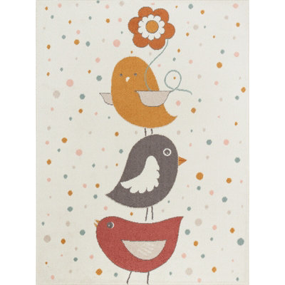 PIOUPIOU Kids Modern Yellow/Blue/Brown Bedroom Area Rug 140 x 200 cm
