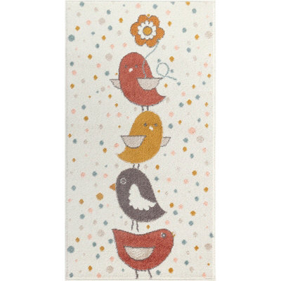 PIOUPIOU Kids Modern Yellow/Blue/Brown Bedroom Area Rug 80 x 150 cm