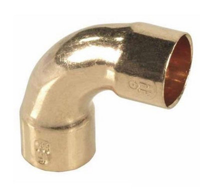 Pipe Fitting Bow Elbow Copper Solder Female x Female 18mm Diameter 90deg Angle