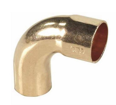 Pipe Fitting Bow Elbow Copper Solder Male x Female 15mm Diameter 90deg Angle