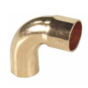 Pipe Fitting Bow Elbow Copper Solder Male x Female 22mm Diameter 90deg Angle