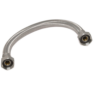 thumbnail image 2 of Invena 1/2 X 1/2 Inch Flexible Water Tap Connector Hose – 30-60cm Adjustable Length 2 of 4
