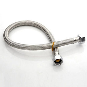 Pipe Flexi Connector 1/2" x 1/2" Flexible Water Hose Plumbing 80cm