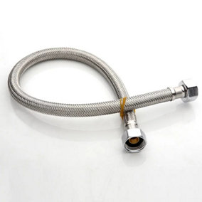 Pipe Flexi Connector 1/2" x 1/2" Flexible Water Hose Plumbing 90cm