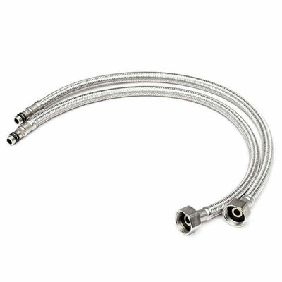 Pipe Flexi Tail Pair 10mm x 1/2" 500mm Basin Monobloc Mixer Tap Connector
