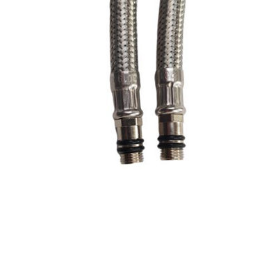 Pipe Flexi Tail Pair 10mm x 1/2" 500mm Basin Monobloc Mixer Tap Connector