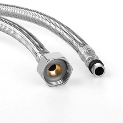 Pipe Flexi Tail Pair 10mm x 1/2" 500mm Basin Monobloc Mixer Tap Connector - 5