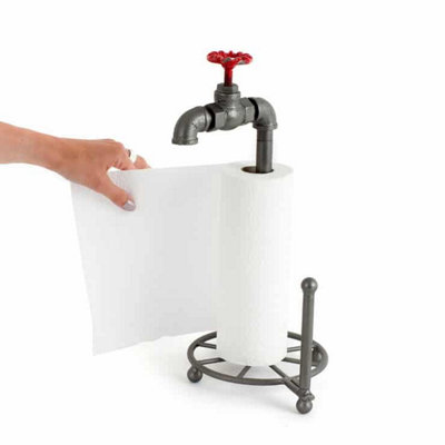 PIPE TOWEL ROLL HOLDER Tissue Kitchen Paper Rack Stand Dispenser