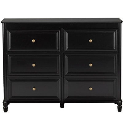 Piper 6 Drawer Dresser in Black