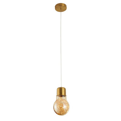 PIPER - CGC Large Gold LED Pendant Light Bulb