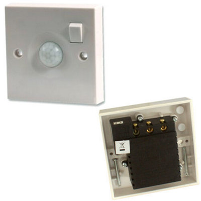 PIR Motion Sensor Wall Light & On/Off Switch 1 Gang 240V 10A Automatic ...