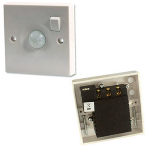 PIR Motion Sensor Wall Light & On/Off Switch 1 Gang 240V 10A Automatic Movement