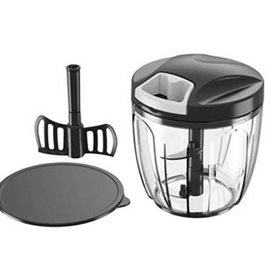 Piranha Pull & Chop Jumbo Manual Food Processor 900ml - Black