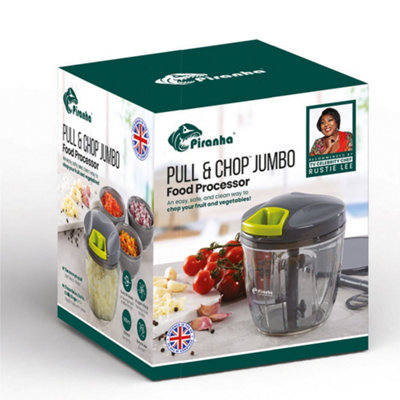 Piranha Pull & Chop Jumbo Manual Food Processor 900ml - Grey