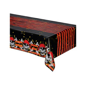 Pirate Party Table Cover Red/Black/Gold (One Size)