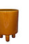 Pisa Planter - Ceramic - L20 x W20 x H24 cm - Mustard