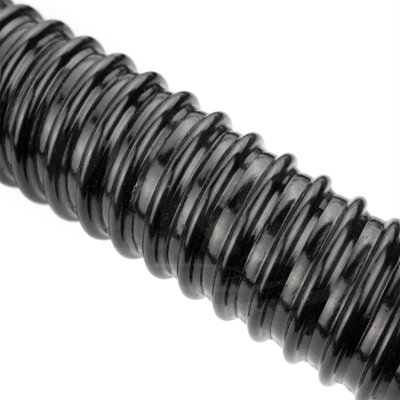 Pisces 0.5in (12mm) Corrugated Black Pond Flexi-hose (by The Metre)