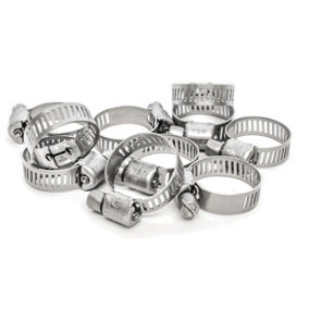 Pisces 10 Pack 13-19mm Stainless Steel Clips for 12.5mm hose