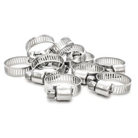 Pisces 10 Pack 16-25mm Stainless Steel Clips for 20mm hose
