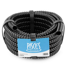 Pisces 2 Metres Of 12mm Corrugated Flexible Black Hose Pipe