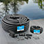 Pisces 2 Metres Of 38mm Corrugated Flexible Black Pond Hose Pipe