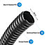 Pisces 2 Metres Of 38mm Corrugated Flexible Black Pond Hose Pipe