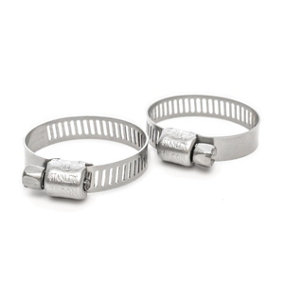 Pisces 2 Pack 25-38mm Stainless Steel Clips for 32mm hose