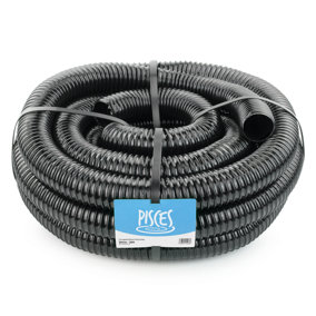 Pisces 20 Metres Of 50mm Corrugated Flexible Black Pond Hose Pipe