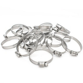 Pisces 20 Pack 35-51mm Stainless Steel Clips for 40mm hose