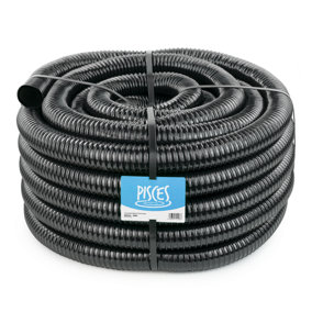 Pisces 2in (50mm) Corrugated Black Pond Flexi-hose (30m Roll)