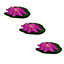 Pisces 3 Pack Large 24cm Purple Floating Lily Artifical Pond Plant Decoration Lillies