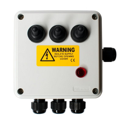 Pisces 3 Way Garden Switch Box - with Neon Indicator Light