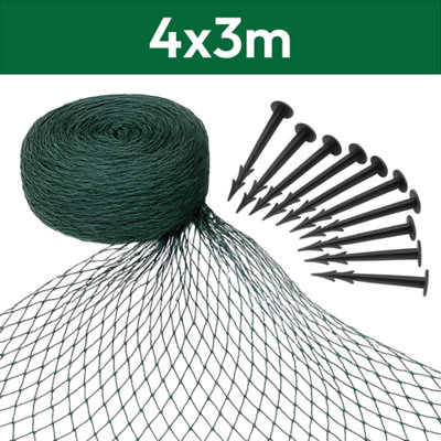 Pisces 4 x 3m Pond Protection Netting with 10 Pegs Cover Net Garden ...