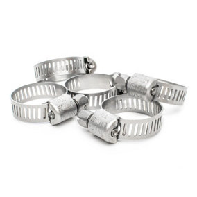 Pisces 5 Pack 13-19mm Stainless Steel Clips for 12.5mm hose
